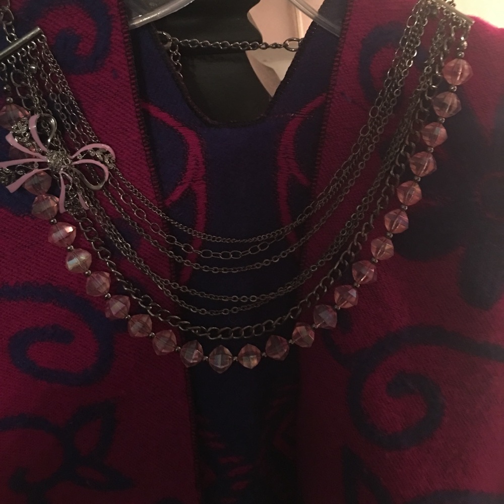 Stunning 7 strand Punk chunky necklace!